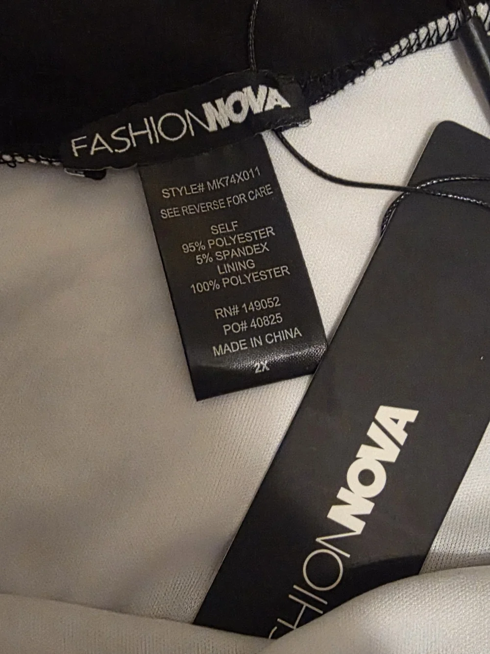 Fashion Nova Black & White One Sleeve  Maxi Gown